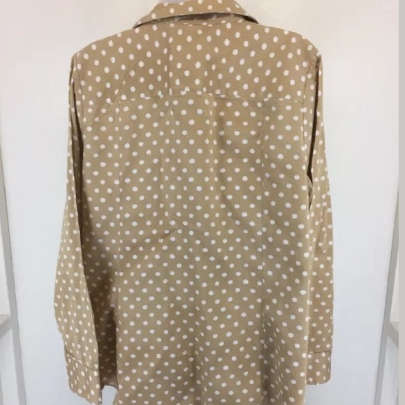 Lane Bryant Polka Dot Embellished Button Shirt - Picture 4 of 5